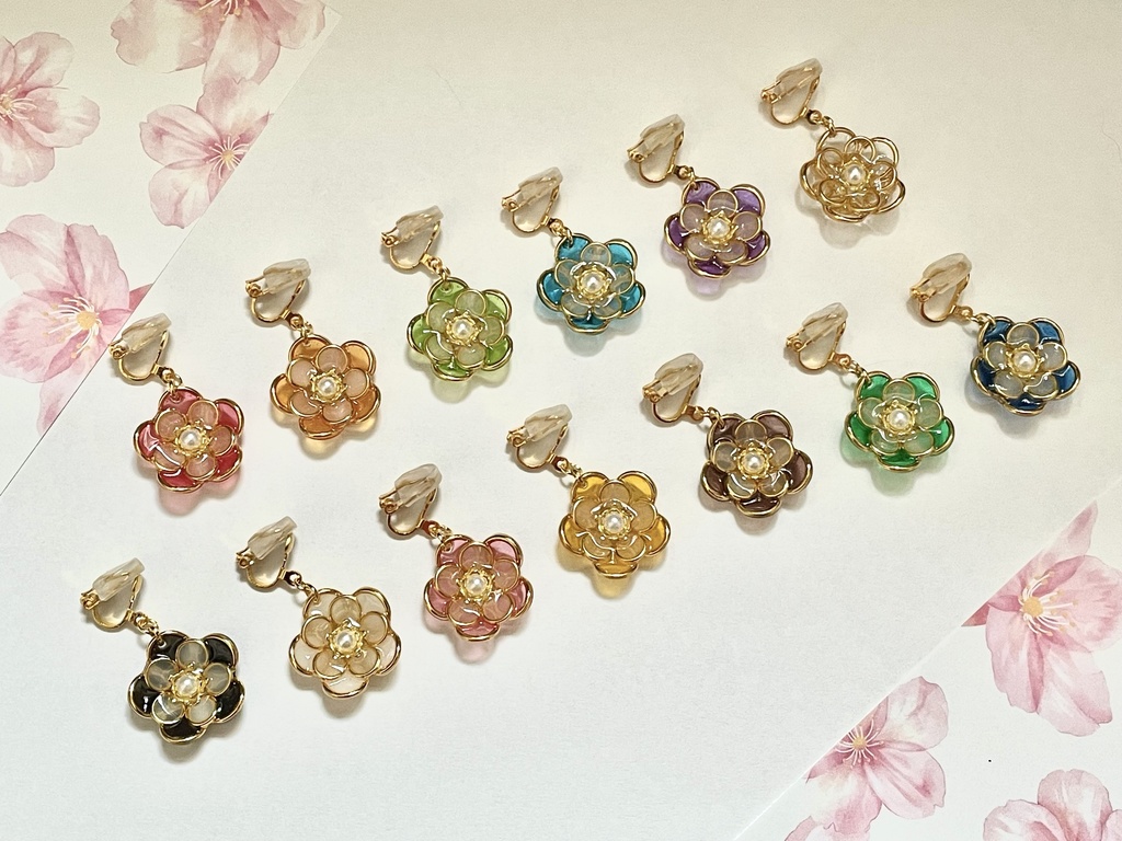 お花のイヤリング※追記あり