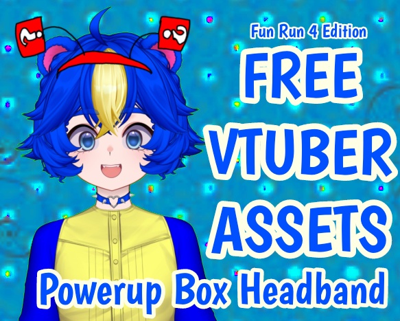 Free Fun Run VTuber Assets - Powerup Box Headband