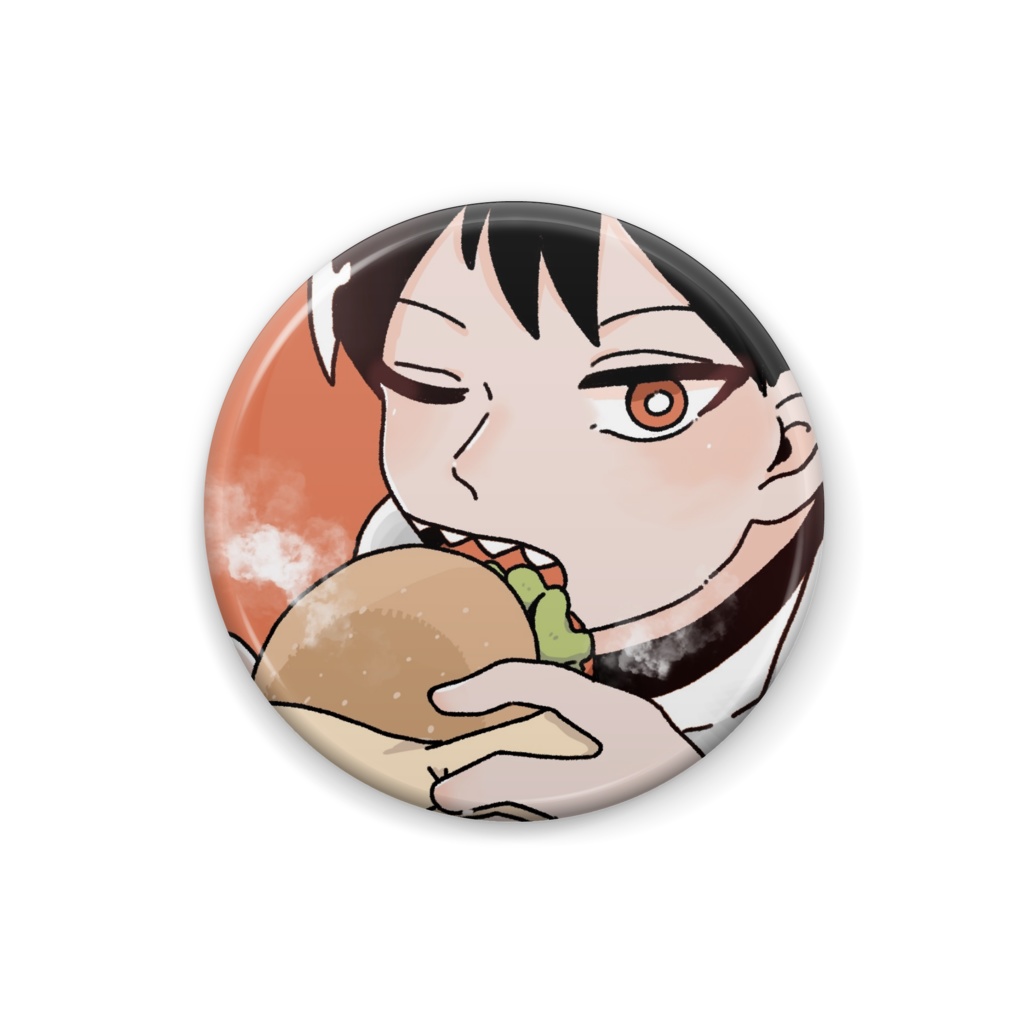 ハンバーガーシンラ缶バッジ たま缶 Booth