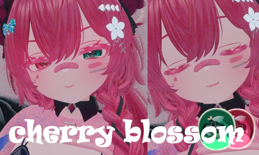 milfy cherry blossom eye texture +make up