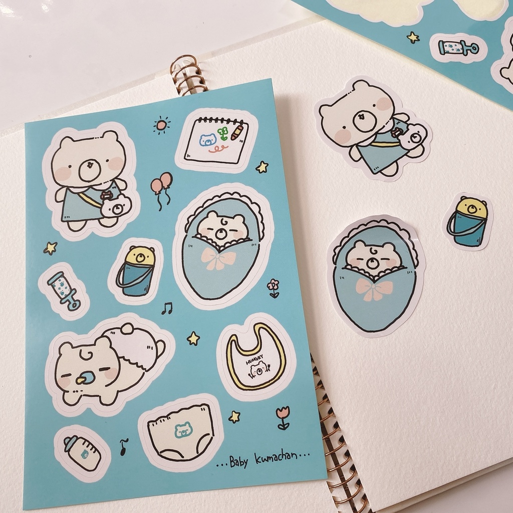 🐻‍❄Baby Kumachan ハーフカットシール🍼