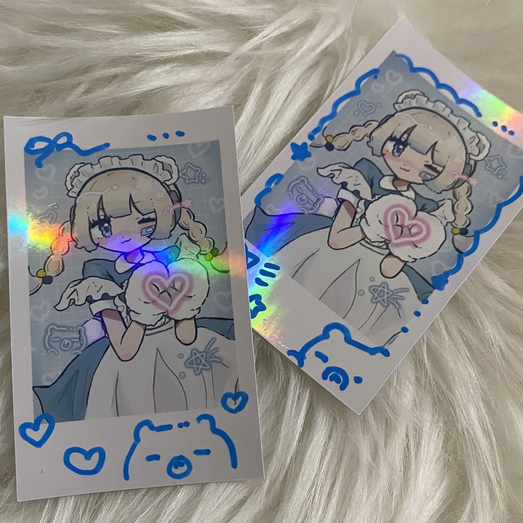 チェキ風ステッカー（ランダムラクガキ付き）