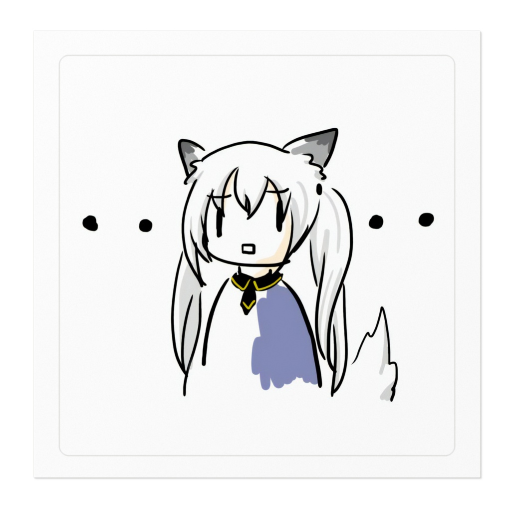 #ツインテールの日落書き ステッカー