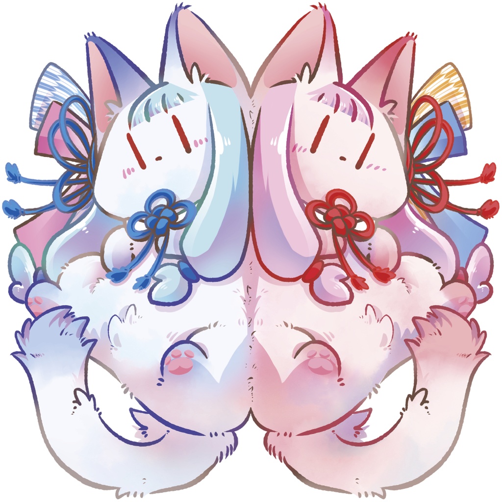 アクリルキーホルダー　ねこのは姉妹