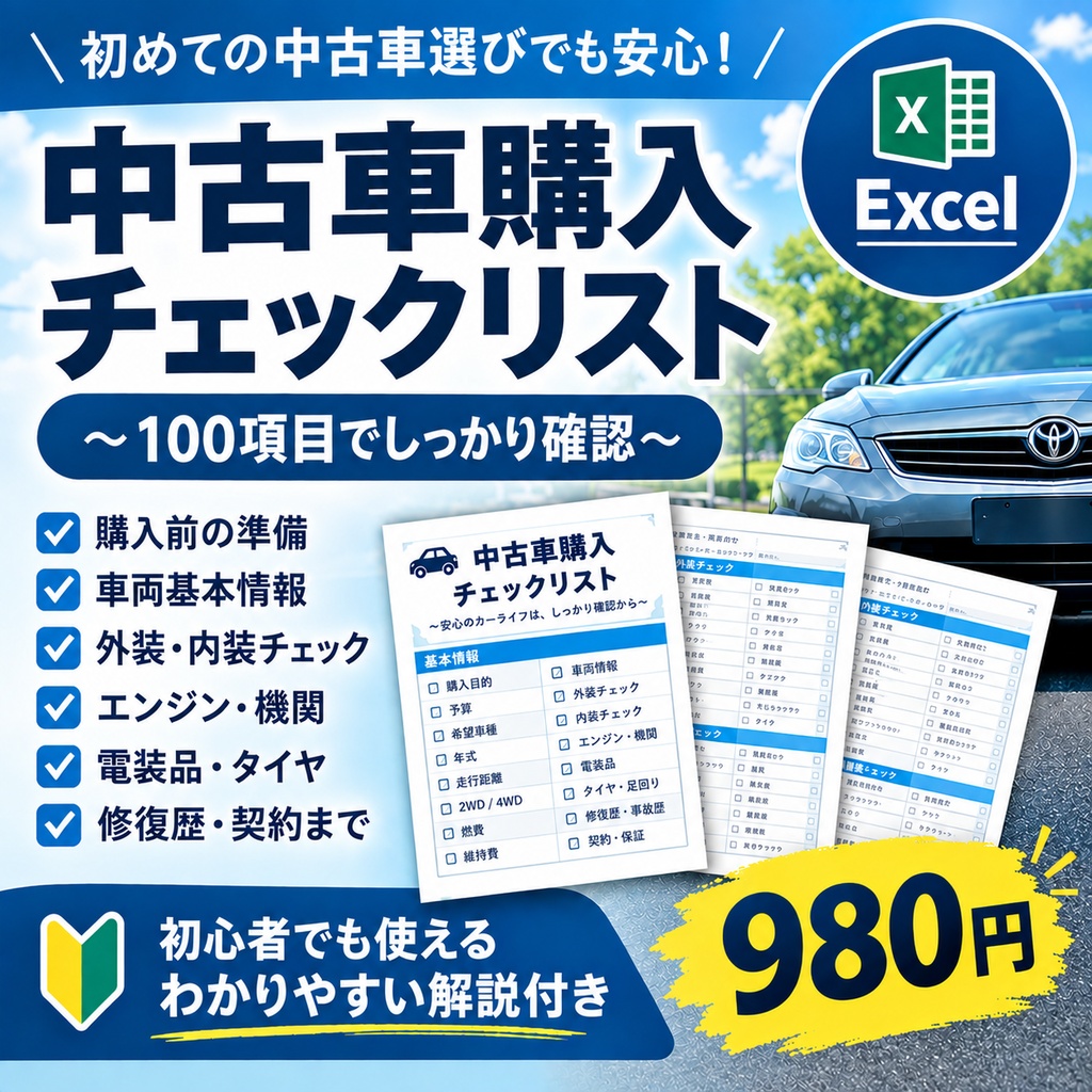 中古車購入チェックリスト