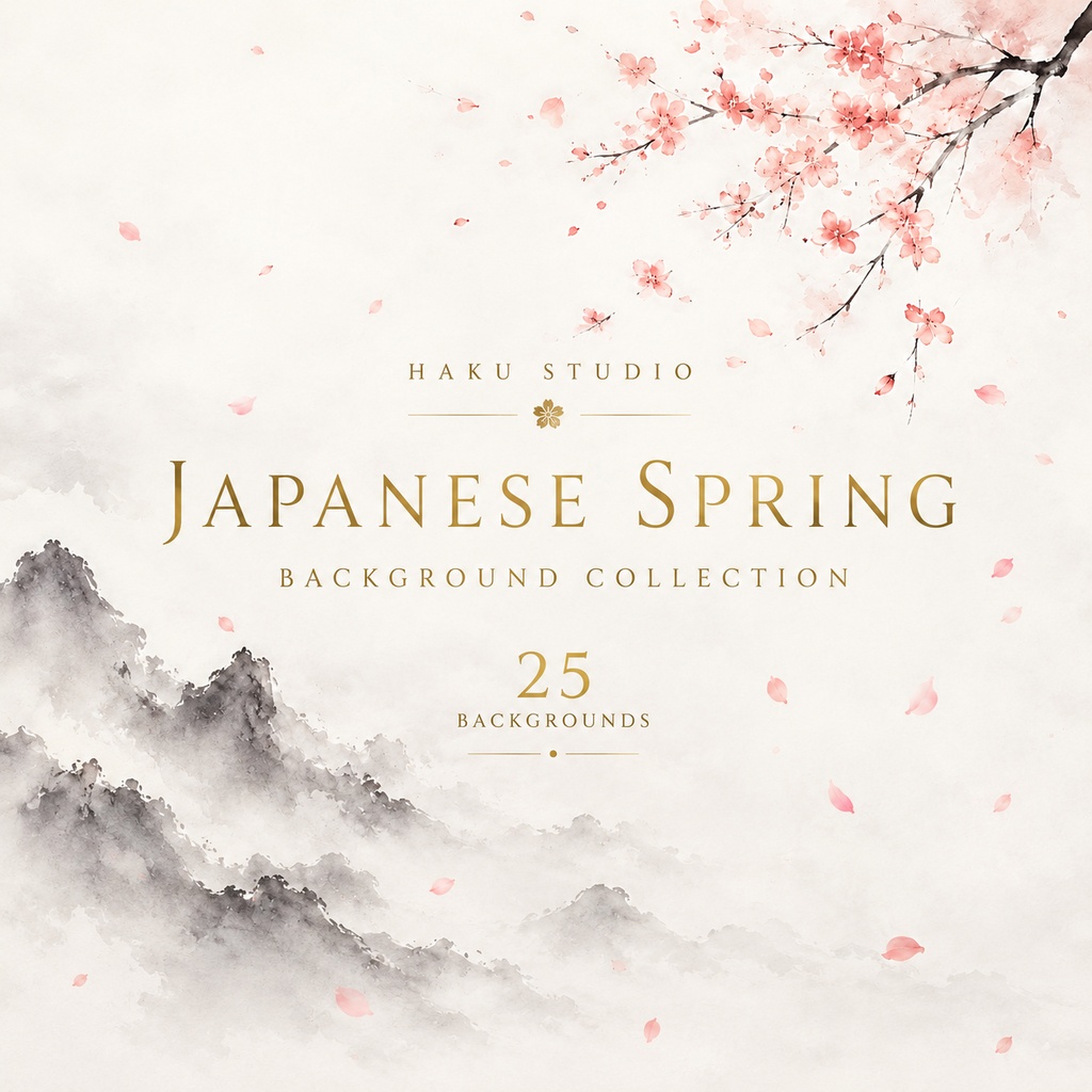 和風春背景素材集 25枚セット【商用利用可】Japanese Spring Collection