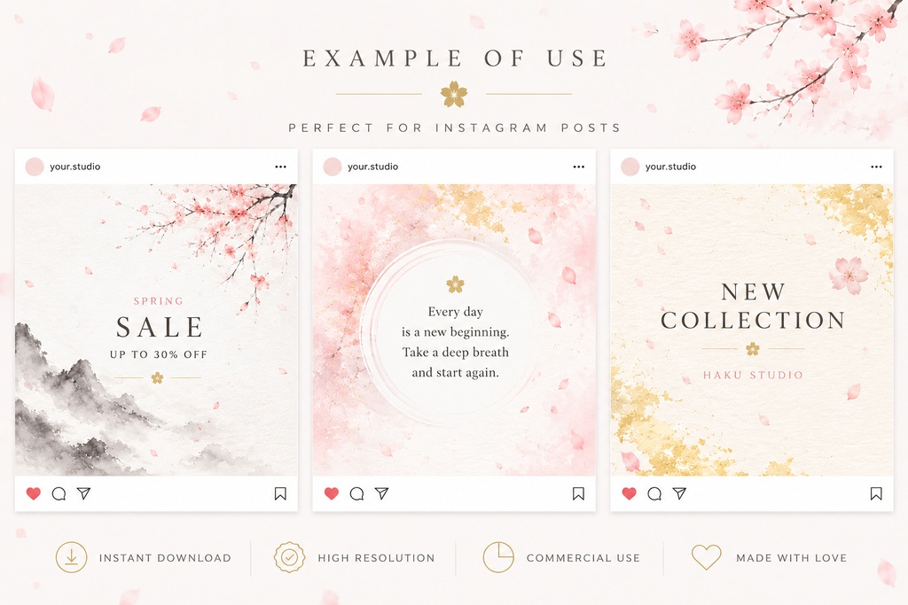 和風春背景素材集 25枚セット【商用利用可】Japanese Spring Collection