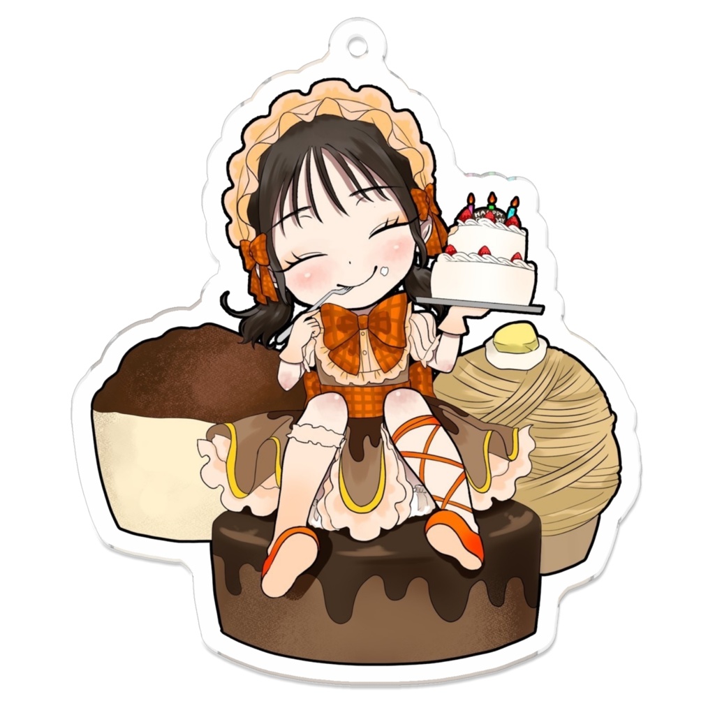 アクリルキーホルダー-2024誕生日/笑顔＿ﾘﾝﾈﾁｬ
