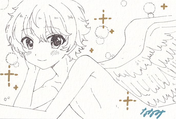 【ドローイング原画】微笑みの天使