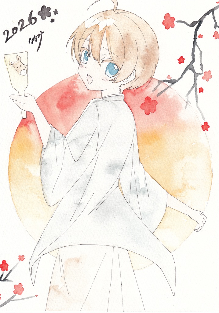 【アナログ原画】2026年賀絵