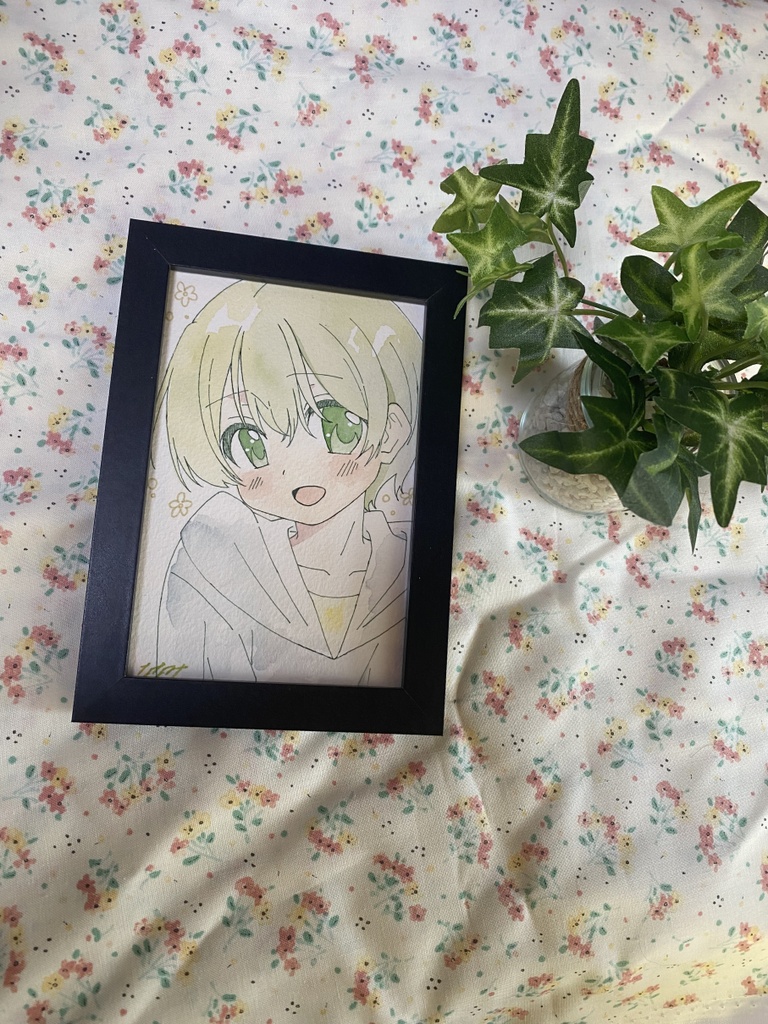 【フレーム付】男の子のアナログ原画