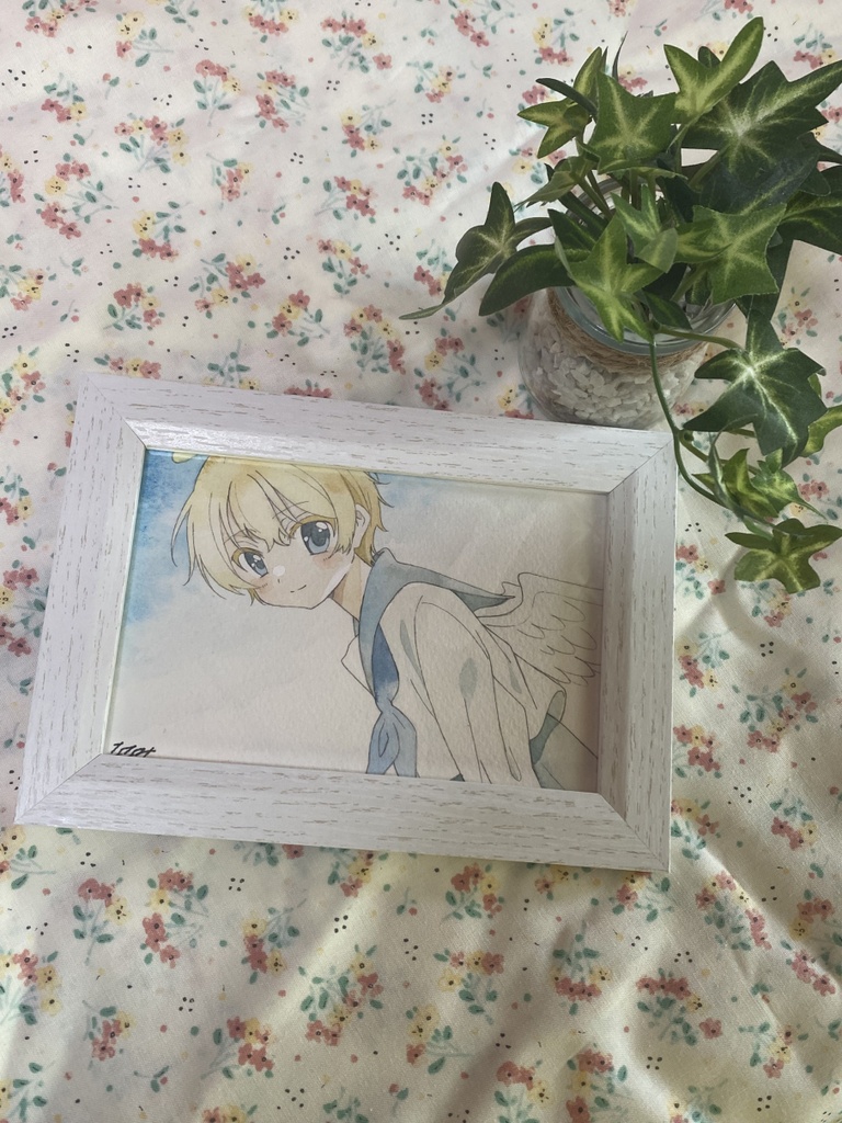 【フレーム付】男の子のアナログ原画