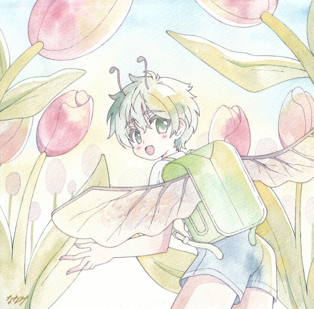 【アナログ原画】ピカピカの一年生