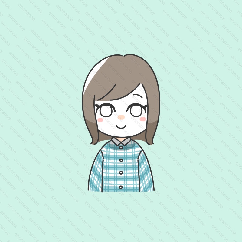 ホワイト×ライトブルーチェックシャツの女の子