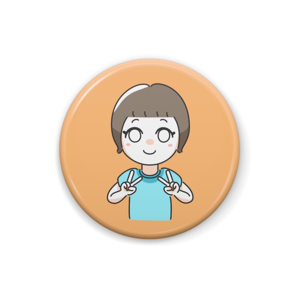 両手でピースをする元気そうな女の子