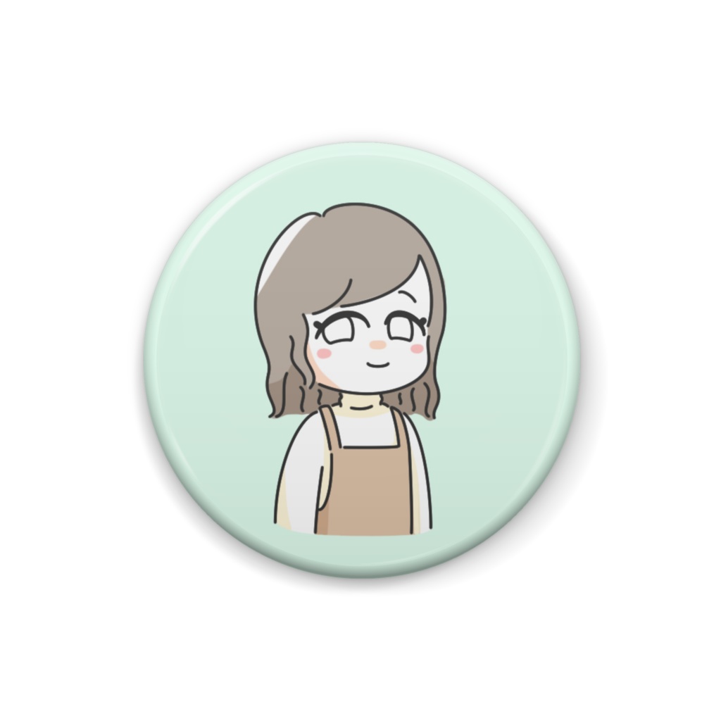 ベージュサロペットの女の子