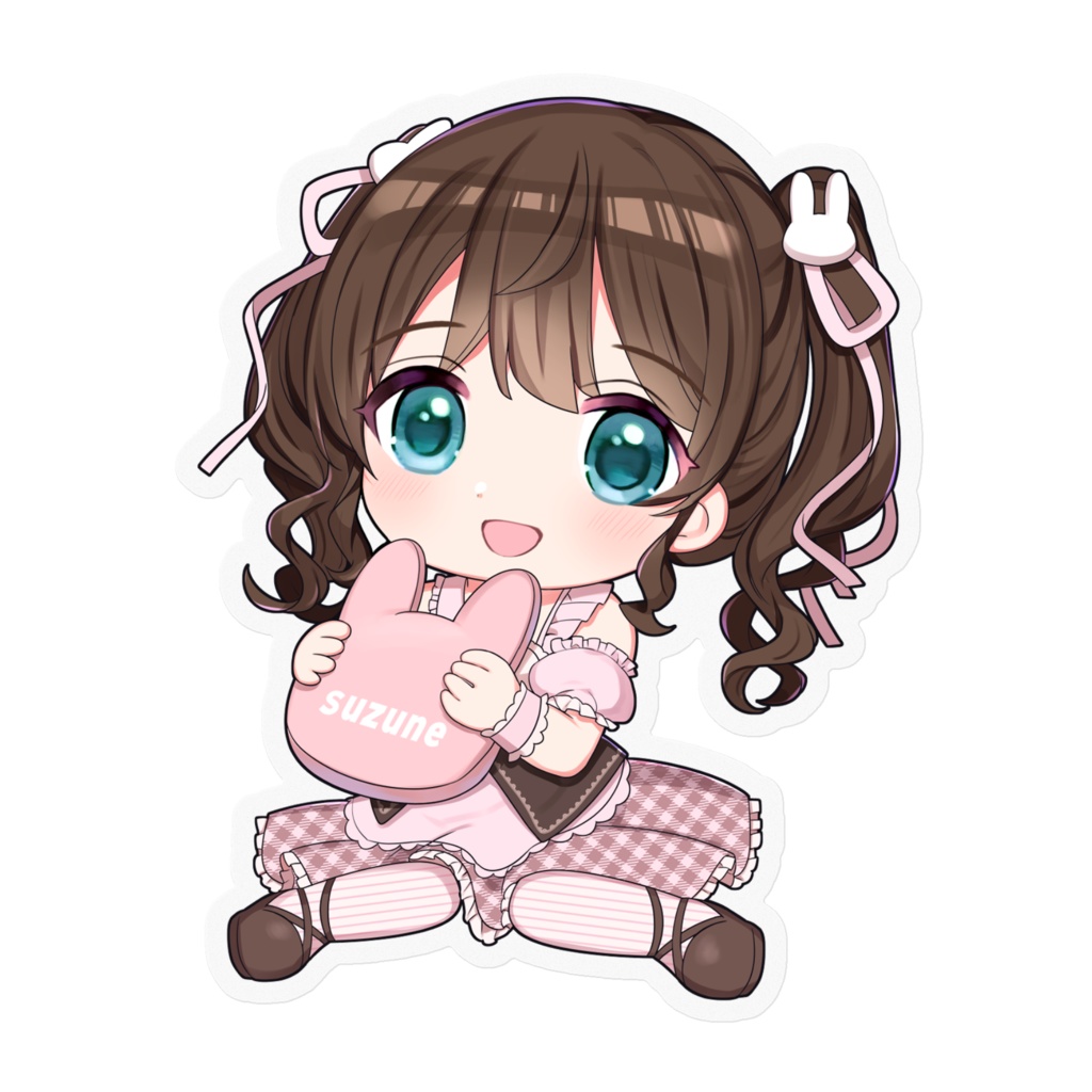 ミニすず音おすわりステッカー