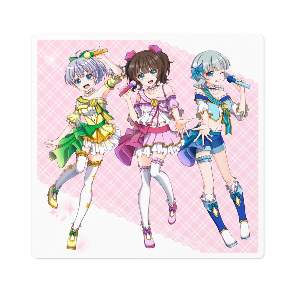 ♡まろすずせん♡ステッカー（チェック）