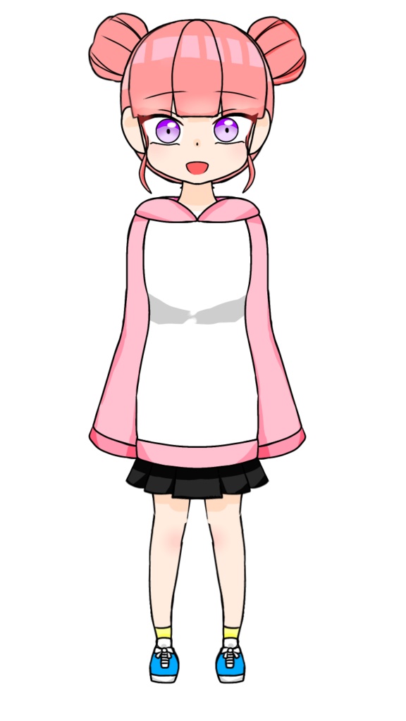 【Live2D用立ち絵】元気系ピンク女子|PSD・PNG / ふゅ