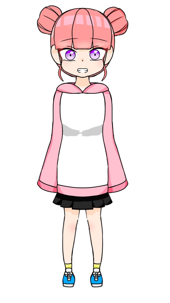 【Live2D用立ち絵】元気系ピンク女子|PSD・PNG / ふゅ