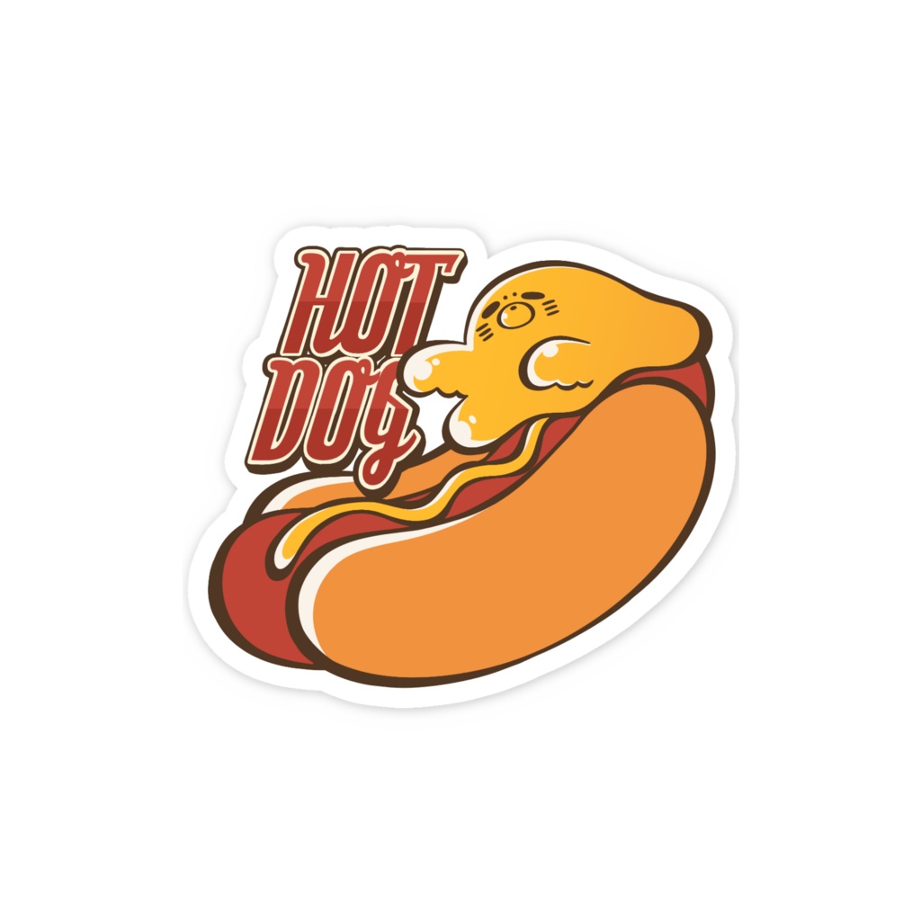 【3周年記念グッズ】スマホステッカー~HOTDOG~【新衣装】