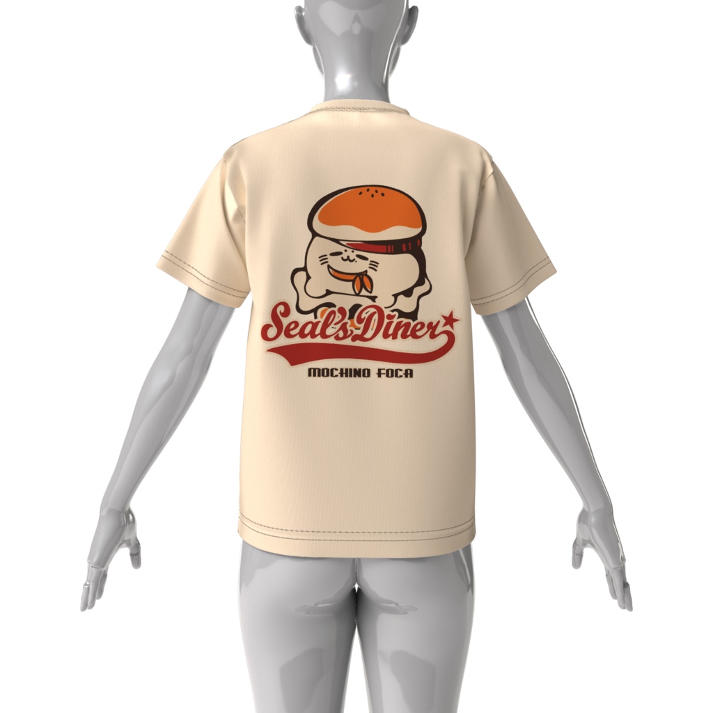 【3周年記念グッズ】ビッグシルエットTシャツ~Seal's Diner~【新衣装】