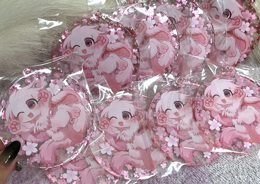 いのちチャンのさくらフレークアクキー🌸