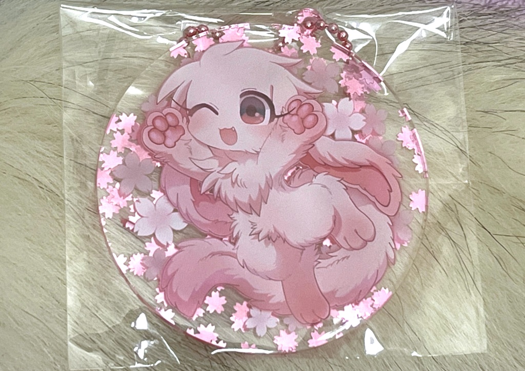 いのちチャンのさくらフレークアクキー🌸