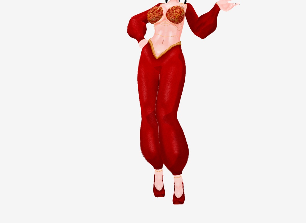 Arabian Style Top and Bottom Cover-up for Lingerie Sett with Shoes