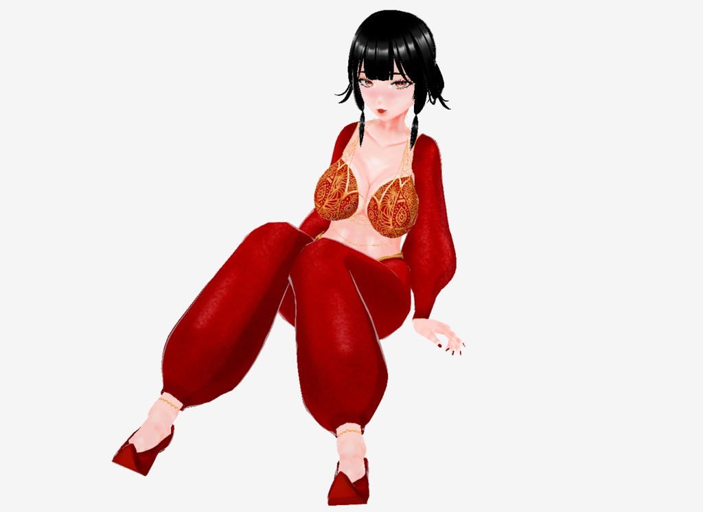 Arabian Style Top and Bottom Cover-up for Lingerie Sett with Shoes