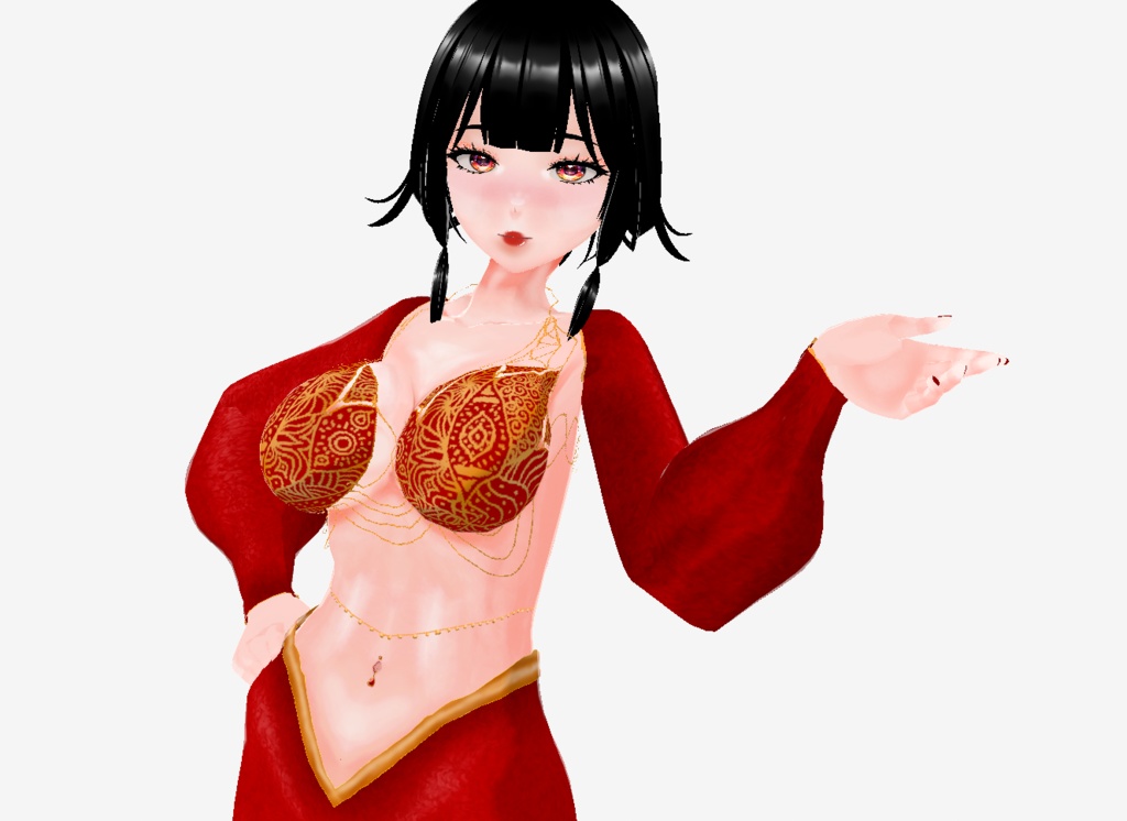 Arabian Style Top and Bottom Cover-up for Lingerie Sett with Shoes