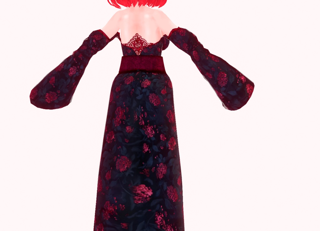 Sexy Red and Black Spider Lily Kimono/Yukata