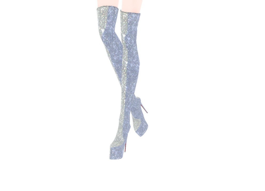 Sparkling Lace-up High Heel Boots