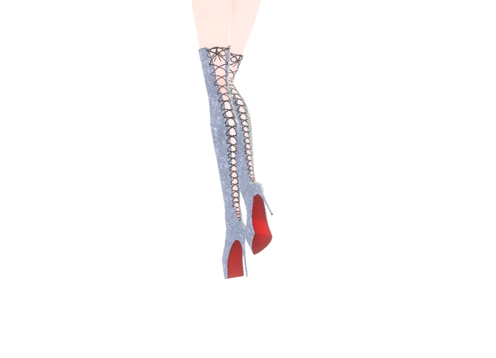 Sparkling Lace-up High Heel Boots