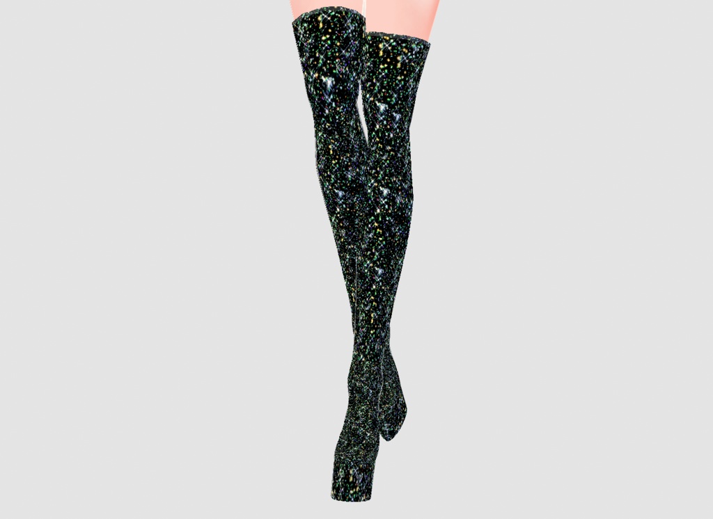 Galaxy Sparkling Lace-up High Heel Boots