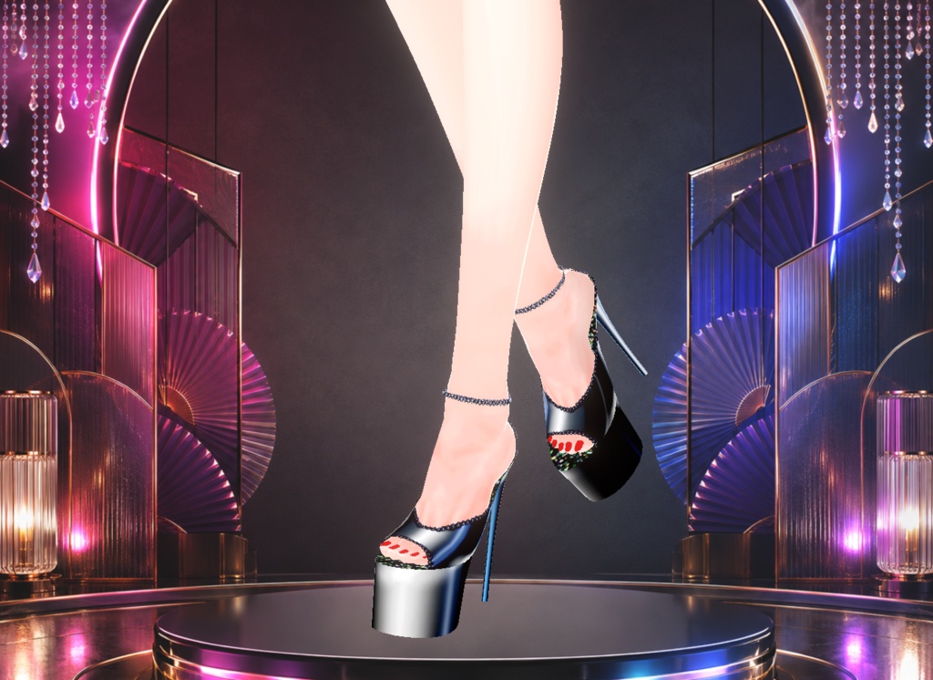 Black High Heel Pleaser Shoes