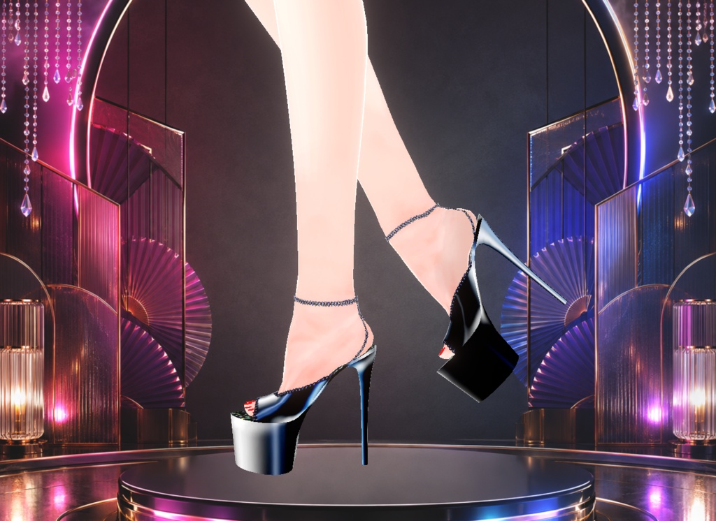 Black High Heel Pleaser Shoes