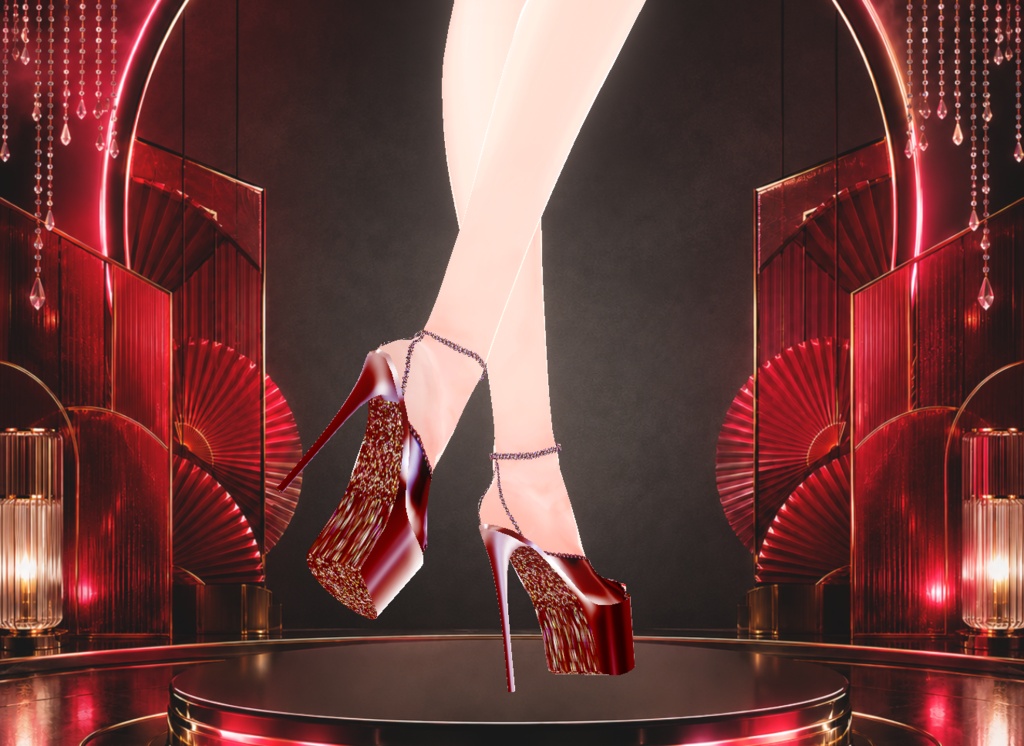 Red High Heel Pleaser Shoes
