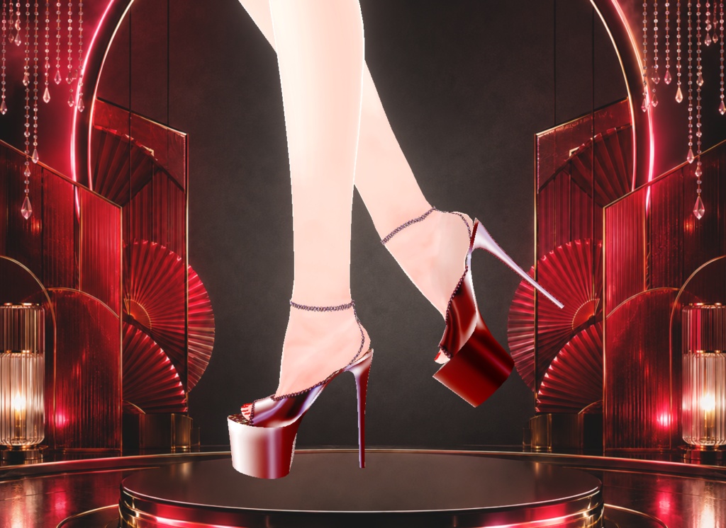 Red High Heel Pleaser Shoes