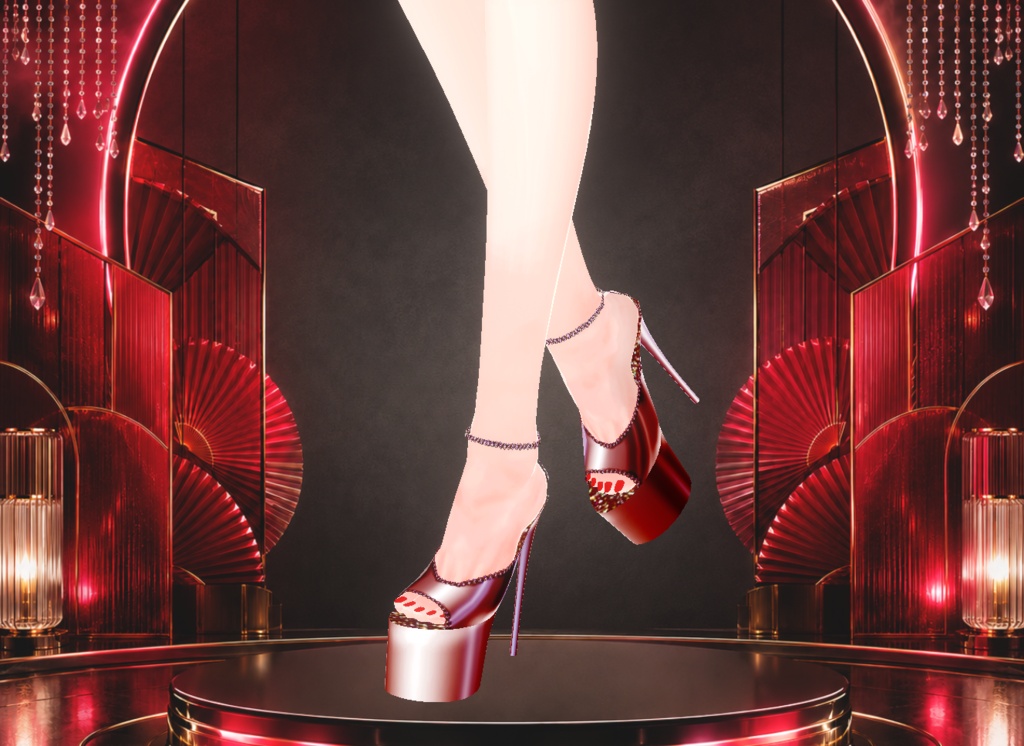 Red High Heel Pleaser Shoes