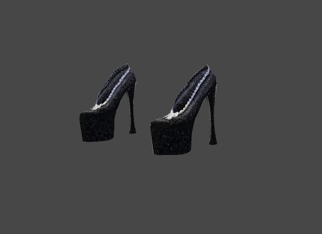 Black Velvet Gothic Lolita Shoes