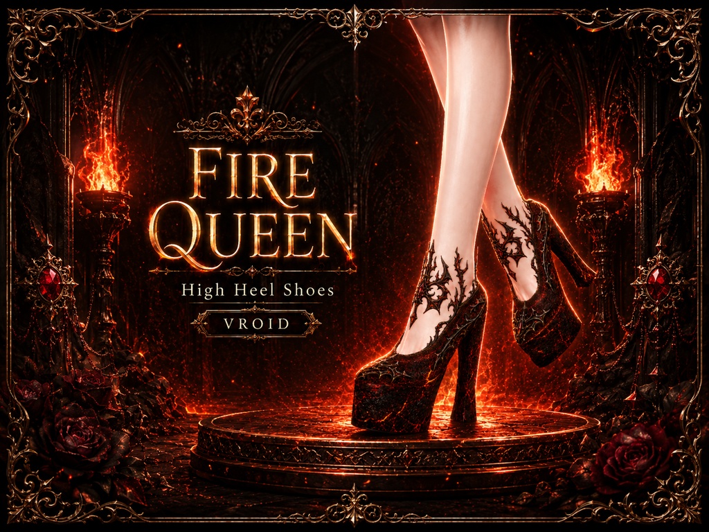 Fire Queen High Heel Shoes