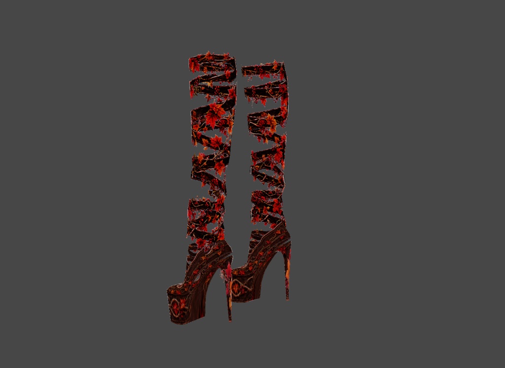 Elven Warrior High Heel Shoes - Autumn