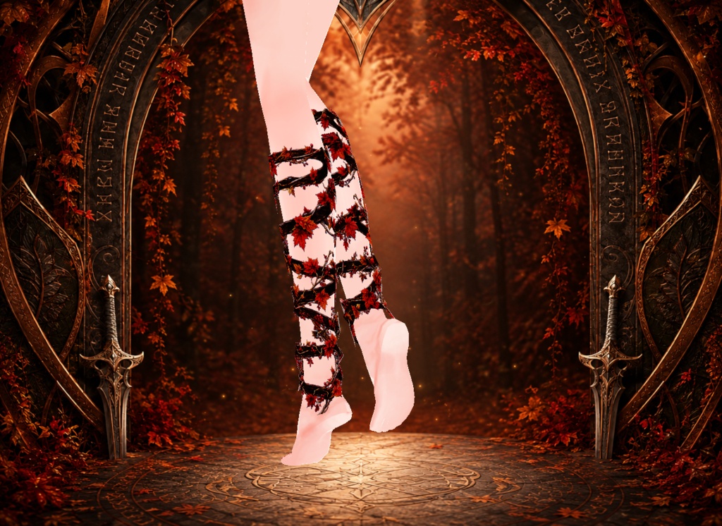Elven Warrior High Heel Shoes - Autumn