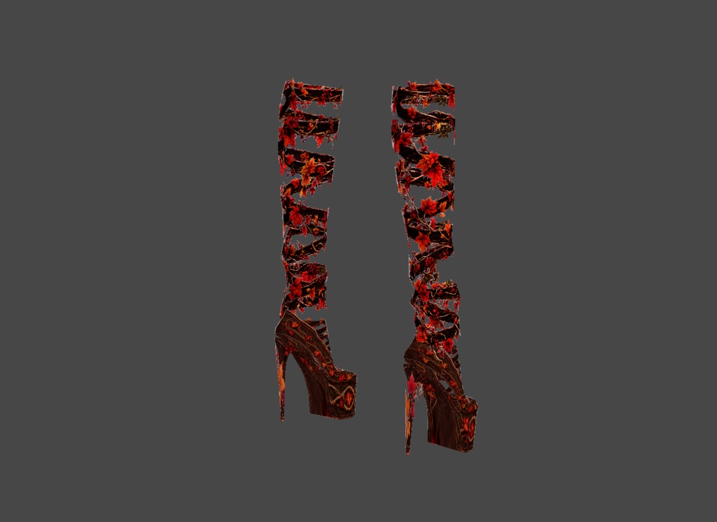 Elven Warrior High Heel Shoes - Autumn