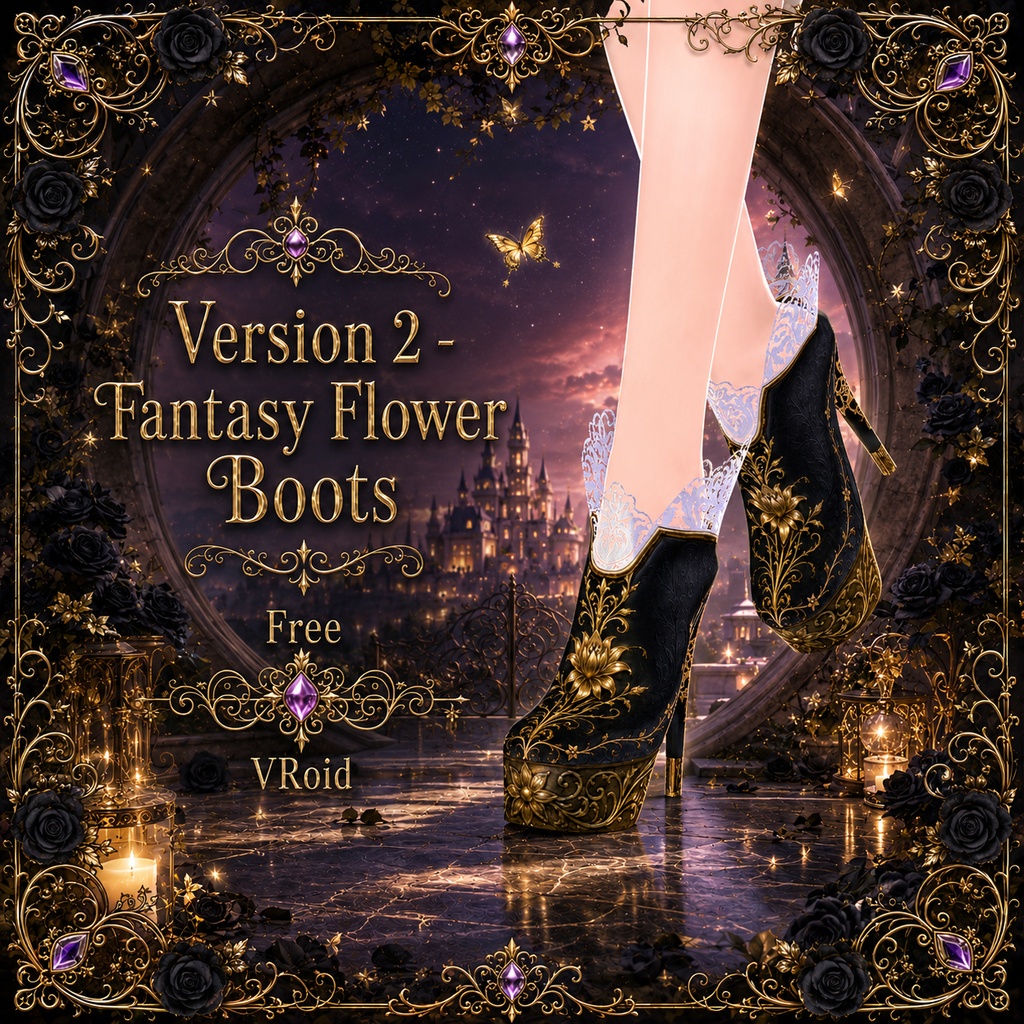 Version 2 - Fantasy Flower Boots - Free