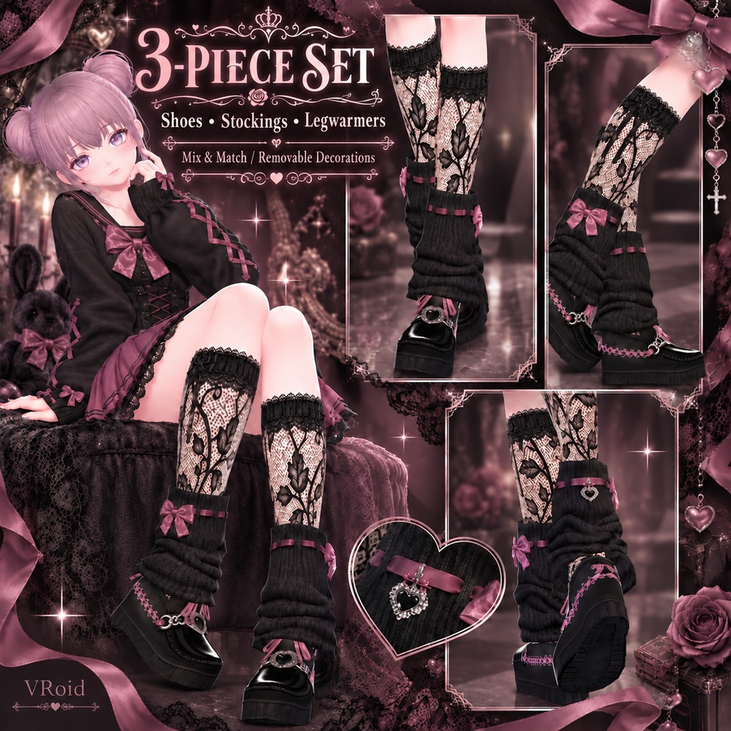 Jirai Kei 3-Piece Shoe Set