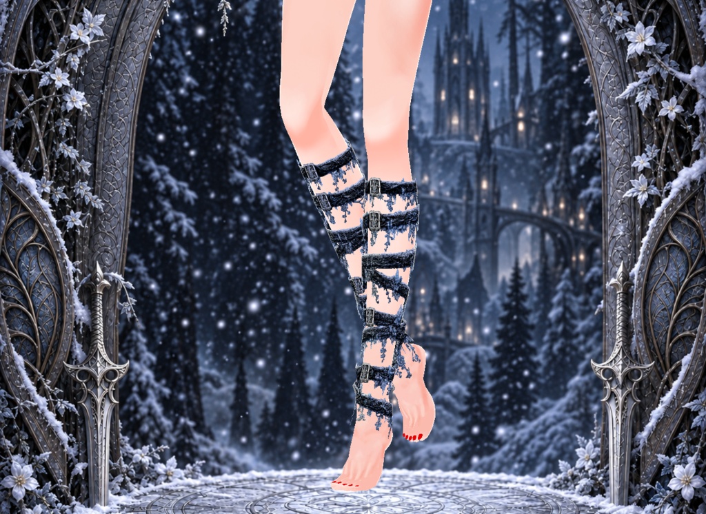 Elven Warrior High Heel Shoes - Winter