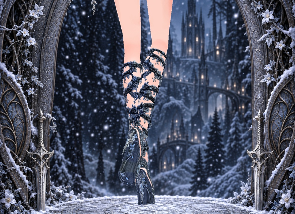 Elven Warrior High Heel Shoes - Winter