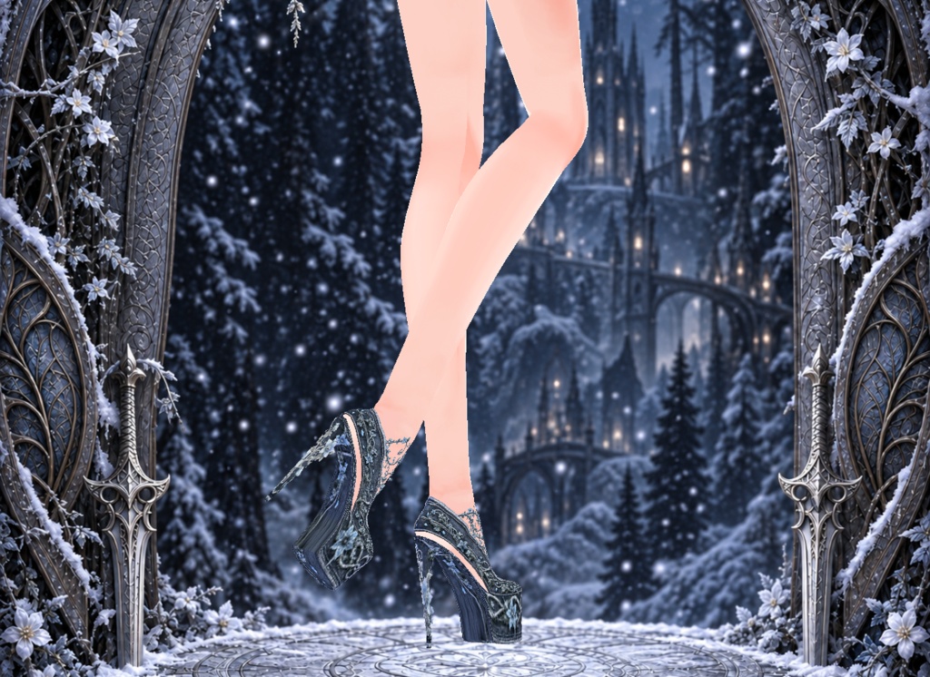 Elven Warrior High Heel Shoes - Winter